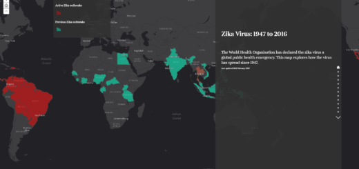 Карта распространения вируса Зика.
