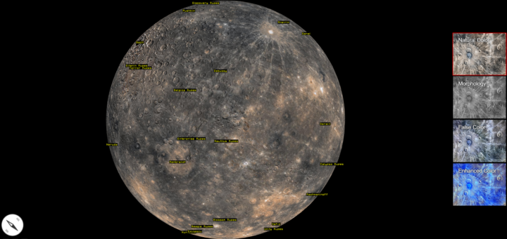 3D-карта Меркурия