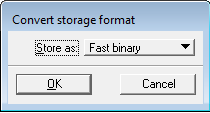 Convert storage format