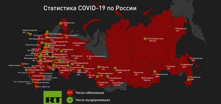 Статистика COVID-19 в России на 01.04.2020